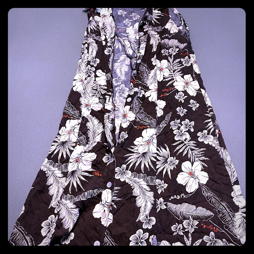 Brown floral dress